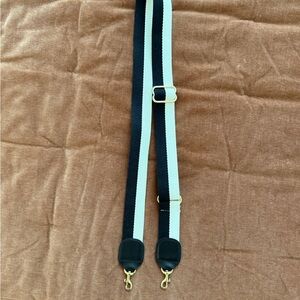 Clare V. Black and White Crossbody Strap